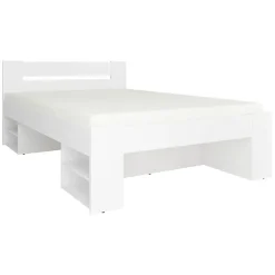 Letto alla francese 140x200cm con set cassettoni bianco Aurora