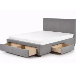 Letto alla francese 140x200cm in tessuto grigio Mestre Gihome®