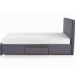 Letto matrimoniale con cassettoni 160x200cm grigio nero Galileo