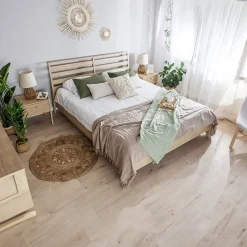 Letto matrimoniale contenitore 160x200cm rovere Noor
