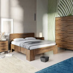 Letto matrimoniale 160x200cm noce Line