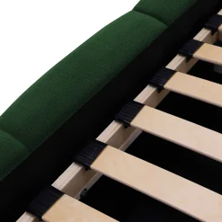 Letto oversize 180x200cm con rete contenitore imbottito verde Aluna