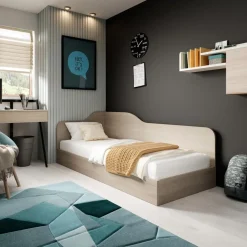 Letto singolo 82x190cm contenitore rovere Alex Gihome®