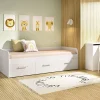 Letto singolo 90x190cm per bambini legno bianco 3 cassetti Alvaro