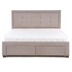 Letto 160x200cm matrimoniale con cassettoni beige Quarto Gihome®
