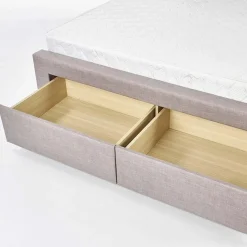 Letto 160x200cm matrimoniale con cassettoni beige Quarto Gihome®
