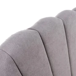 Letto 160x200cm matrimoniale imbottito con cassetto grigio chiaro Mezzola