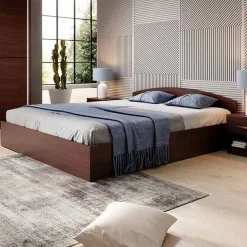Letto 160x200cm matrimoniale standard wengè Roma-Sorrento