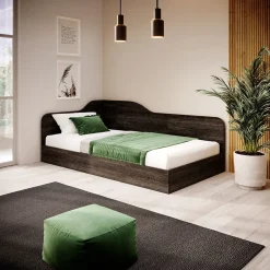 Letto 120x190cm una piazza e mezza contenitore wengè Alex Gihome®