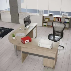 Libreria ufficio 80x72h cm moderna rovere Time F