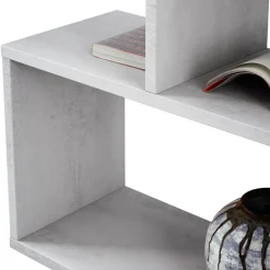 Libreria 110x97h cm moderna design soggiorno cemento Sakura
