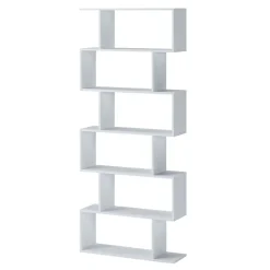 Libreria 80x191h cm ufficio moderna bianco opaco Carry