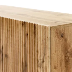 Madia con camino 181x83h cm moderno cannettato quercia Essence