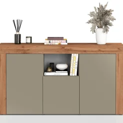 Madia moderna 155x85h cm tortora rovere Block