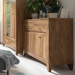 Madia 110x98h cm 2 ante 2 cassetti rovere scuro Lucca