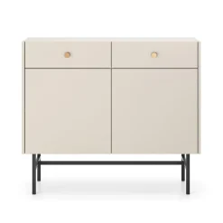 Madia 105x90h cm 2 ante 2 cassetti moderna beige Eterna