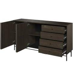 Madia 165x87h cm 2 ante 4 cassetti wengè Blackwood