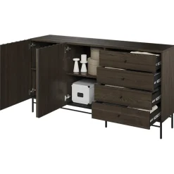 Madia 165x87h cm 2 ante 4 cassetti wengè Blackwood