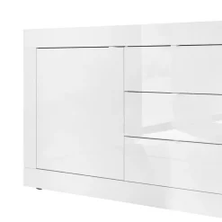 Madia 210x86h cm 2 ante 3 cassetti moderna bianco lucido Eternity