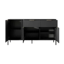 Madia 153x81h cm 3 ante 2 cassetti moderna antracite Nebula