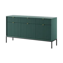 Madia 154x83h cm 3 ante 3 cassetti moderna verde Alisa