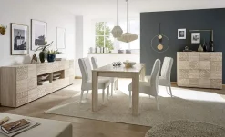Madia 241x84h cm 2 ante 4 cassetti moderna rovere samoa Paradise
