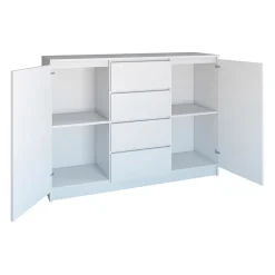 Madia 120x97h cm 2 ante 4 cassetti  moderna bianco Velsen