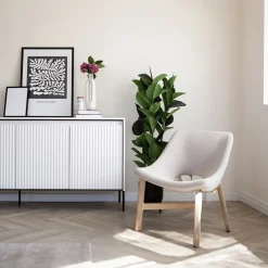Madia 193x83h cm 4 ante con led cannettato bianco opaco nero Camelia