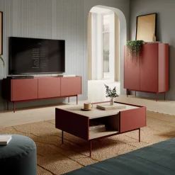 Madia 97x122h cm 2 ante design moderno rosso Passion