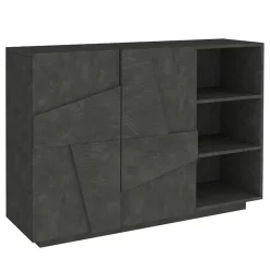 Madia 120x86h cm 2 ante e vani a giorno moderna ossido Zenzero