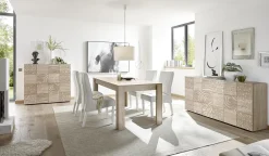Madia 181x84h cm 3 ante moderna  rovere samoa con serigrafia Paradise