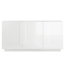 Madia 182x90h cm 3 ante moderna bianco laccato lucido Alvarez