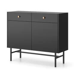Madia 105x90h cm 2 ante moderna nero Eterna