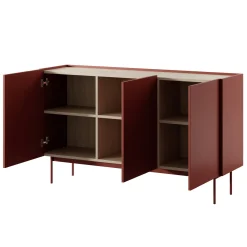 Madia 144x83h cm 3 ante moderno rosso Passion