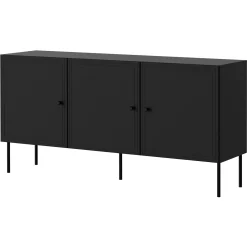 Madia 151x75h cm 3 ante nero opaco Stark