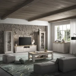 Madia 164x88h cm 3 ante rovere bianco frassinato Armonia