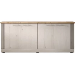 Madia 211x88h cm 4 ante rovere bianco frassinato Armonia