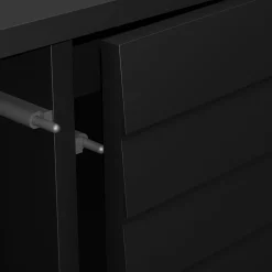 Madia 200x81h cm 4 ante soggiorno nero Wild