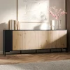 Madia 200x74h cm 4 ante soggiorno rovere nero Duble