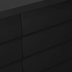 Madia 120x81h cm 3 cassetti moderna nero Wild