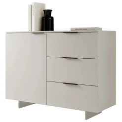Madia 120x90h cm 3 cassetti soggiorno grigio Stone
