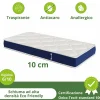 Materasso singolo 90x190cm schiumato antiacaro H.10cm Top Dream