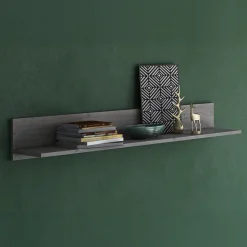Mensola da parete 215x18h cm soggiorno rovere grigio Islen
