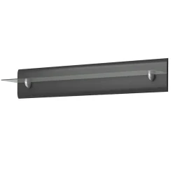 Mensola 120x22h cm da parete antracite lucido acciaio cromato Gordon