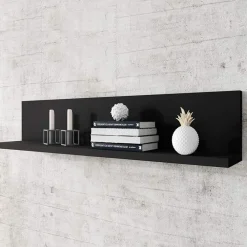 Mensola 150x32h cm per parete attrezzata nero opaco Megan Gihome®