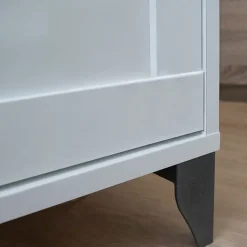 Mobile bagno a terra 61cm con lavabo 1 cassetto 1 anta rovere bianco Ilias