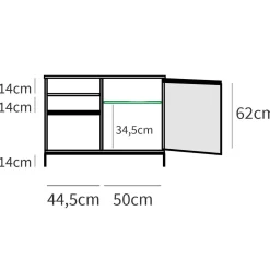 Mobile bagno a terra 100cm con lavabo e colonna 3 ante 1 cassetto bianco rovere Jasmund