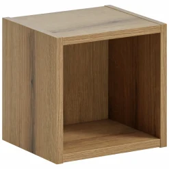 Mobile bagno sospeso cannettato 50cm con lavabo, specchio e colonna verde salvia rovere Greeny