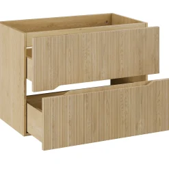 Mobile bagno sospeso cannettato 80cm con lavabo rovere Pretty