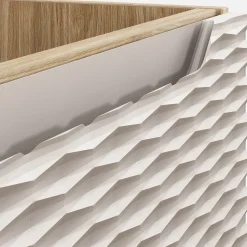 Mobile bagno sospeso 70cm 2 cassetti beige rovere Swim
